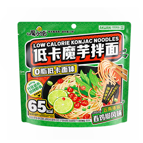 低卡魔芋拌面春鸡脚风味